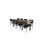 Panama bord 160/240 - Sort / Teak, Levels Chair (stabelbar) - Sort Alu / Sort Aintwood_8