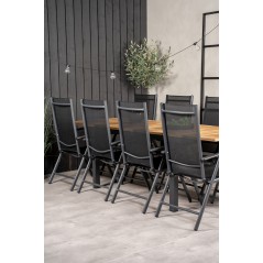 Panama Table 160/240 - Black/Teak, Break 5:pos Chair - Black/Black_8