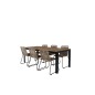 Bois Dining Table 205*90cm Black Legs / Acacia, Lindos Stacking Chair - Black Alu / Latte Rope_6