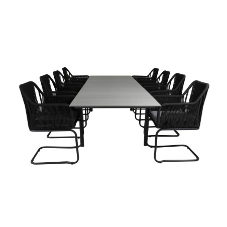 Levels Table 229/310 - Black/Grey, Lindos Karmstol med svikt Svart stål / Svart rep_8