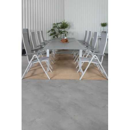 Albany Table - 224/324 - White/GreyAlbany Light 5-pos white alu / Grey Textilene_8