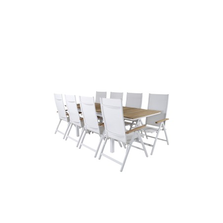 Mexico Bord 180/240 - Hvid / Teak, Panama Light 5-pos stol Hvid / hvid_8