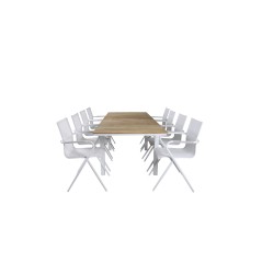 Mexico Table 180/240 - White/Teak, Alina Dining Chair - white Alu / White Textilene_8