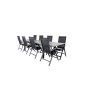 Albany Table - 224/324 - Black/Grey, Albany Light 5-pos - musta/musta tekstiili ja harmaa teak