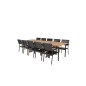 Kenya Dining Table 195/295 *110*H75 - Teak, Levels Chair Black Alu/Black Aintwood (käytetty)