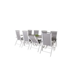 Albany Table - 160/240 - White/GreyAlbany 5:pos Chair - White/Grey_8