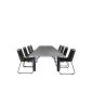 Albany Bord - 224/324 - Sort / Grå, Lindos Staple Chair - Sort Alu / Sort rep_8