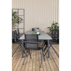 Levels Table 229/310 - Black/Grey, Alina Dining Chair - Black Alu / Black Textilene_8