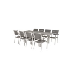 Levels Table 160/240 - White/GreyLevels Chair (stackable) - White Alu / Grey Aintwood_8