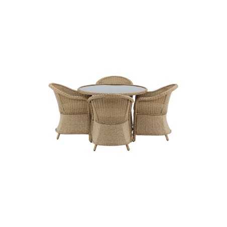 Oscar - Dining Set Nature Wicker -