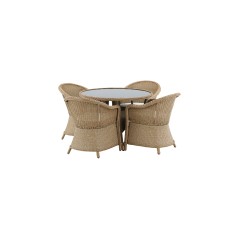 Oscar - Dining Set- Nature - Wicker -