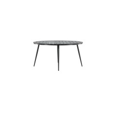 Break - Dining Table Round - Black / Black - Alu / Aintwood