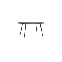 Break - Dining Table Round - Black / Black - Alu / Aintwood