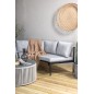 Virya - Halfmoon sofa- Sort / Grå - Reb -