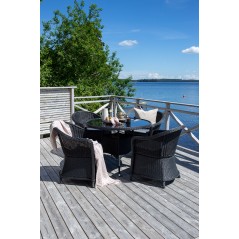 Alkuperäinen nimi: Dining Set-Black - Wicker