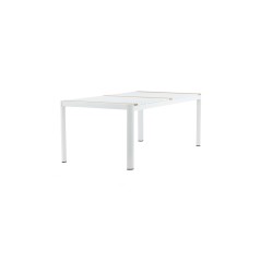 Togo - Dining Table- White / Teak - Allu / Teak - 200*100