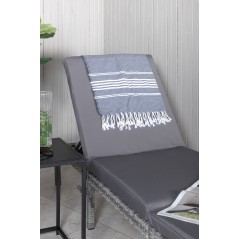 Bilbao sunlounge grey wicker/grey cushion