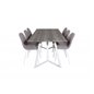 Marina Dining Table - Grey "oak" / White Legs , Polar Dining Chair - Grey / White_6