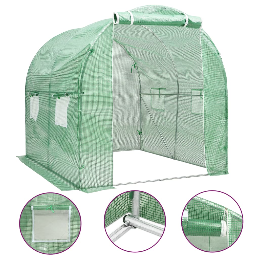 vidaXL Växthus 4 m² 2x2x2 m