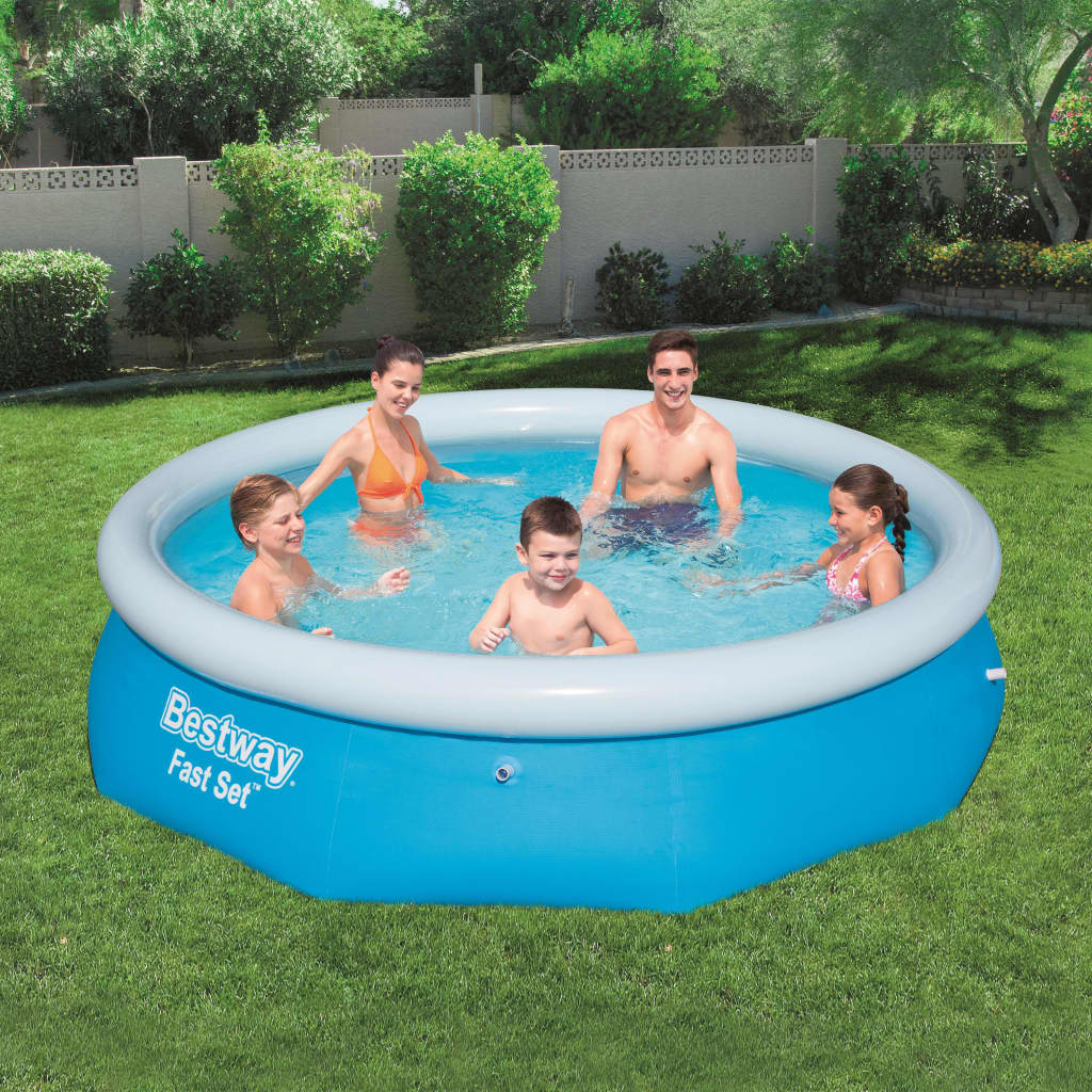 Bestway Pool uppblåsbar Fast Set rund 305x76 cm 57266