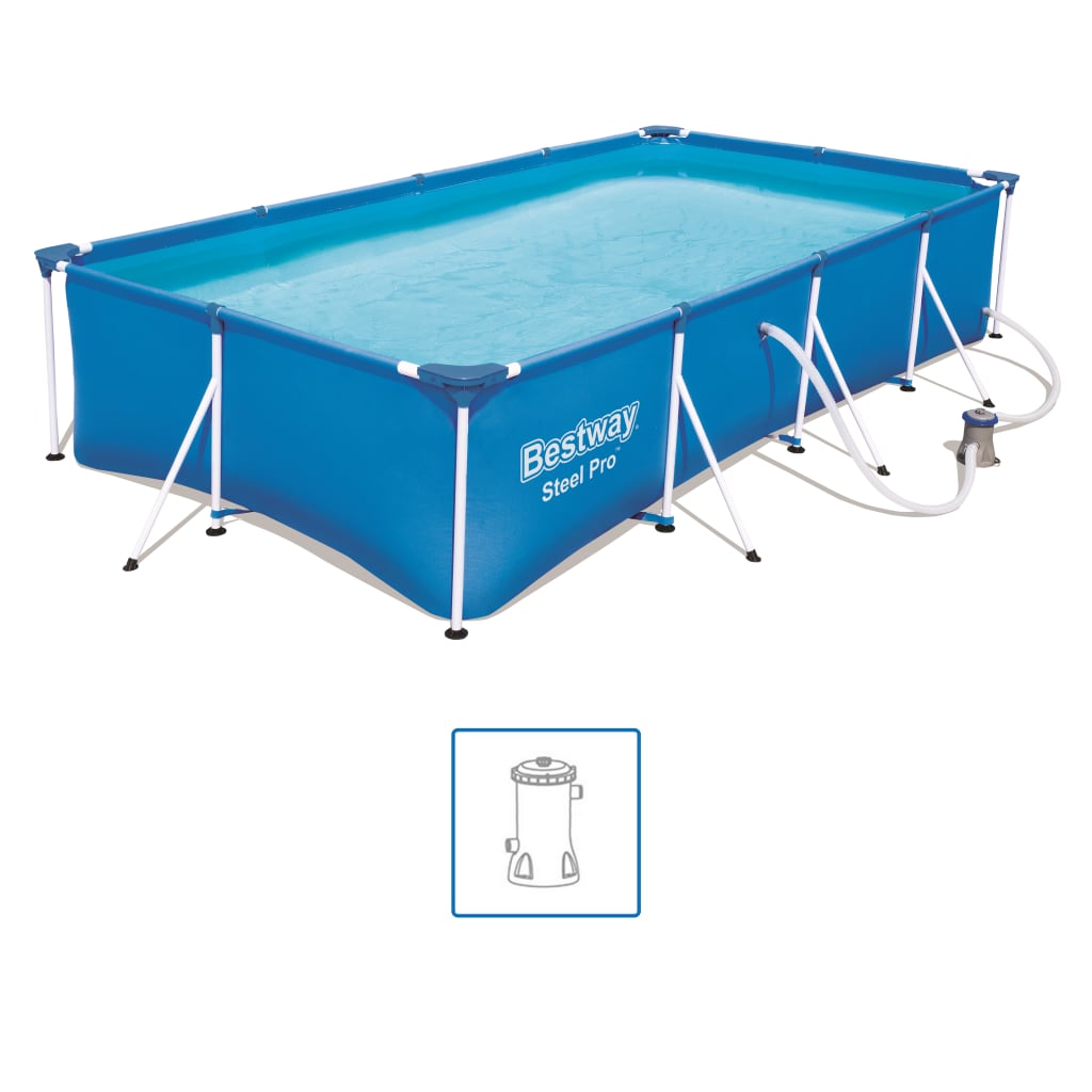 Bestway Pool Steel Pro rektangulär 400x211x81 cm 56424