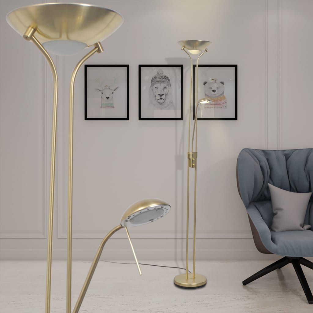 Dimbar LED Golvlampa 23 W Guld