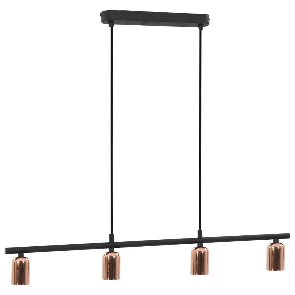 vidaXL Taklampa svart och koppar 80 cm E27