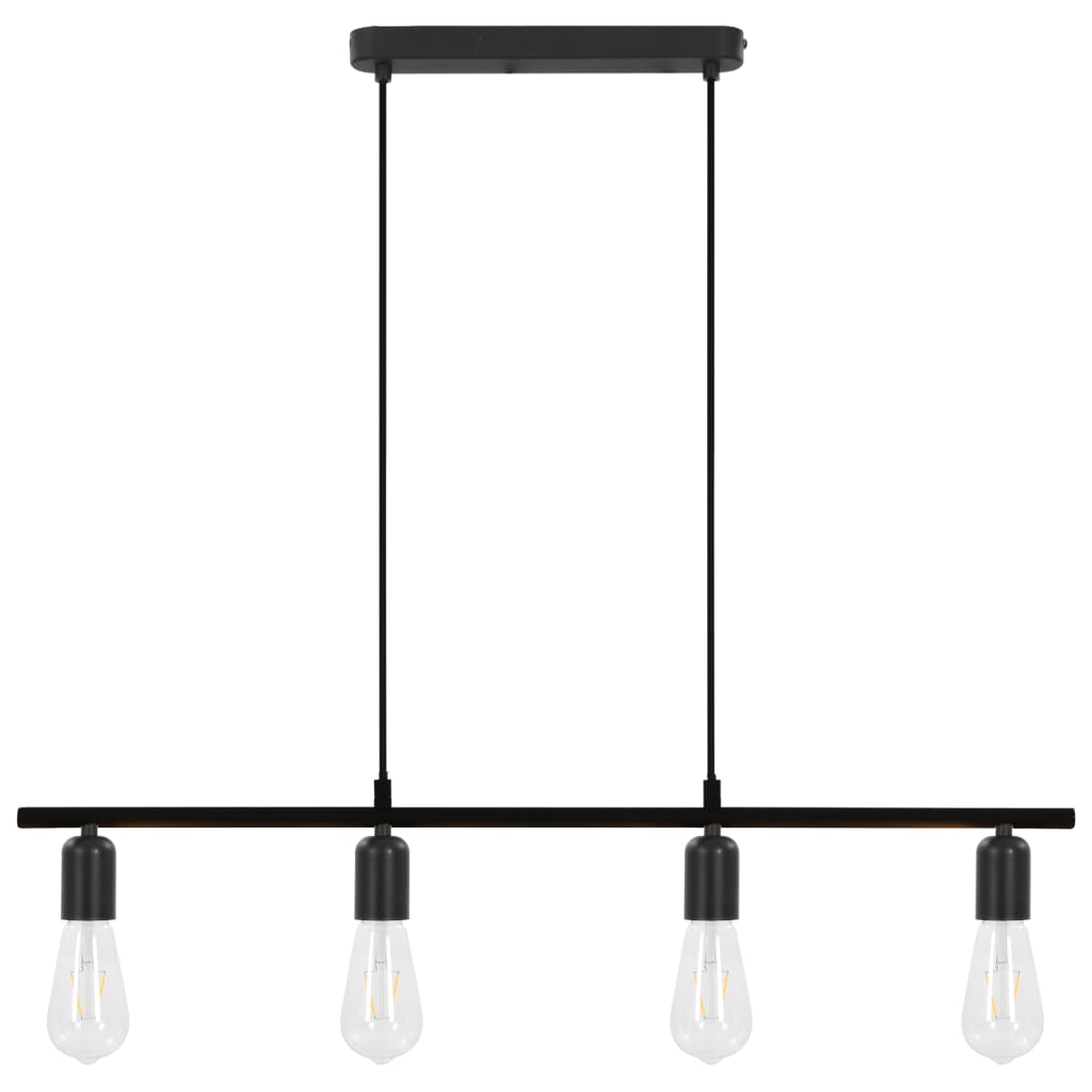 Taklampa med glödlampor 2 W svart 80 cm E27