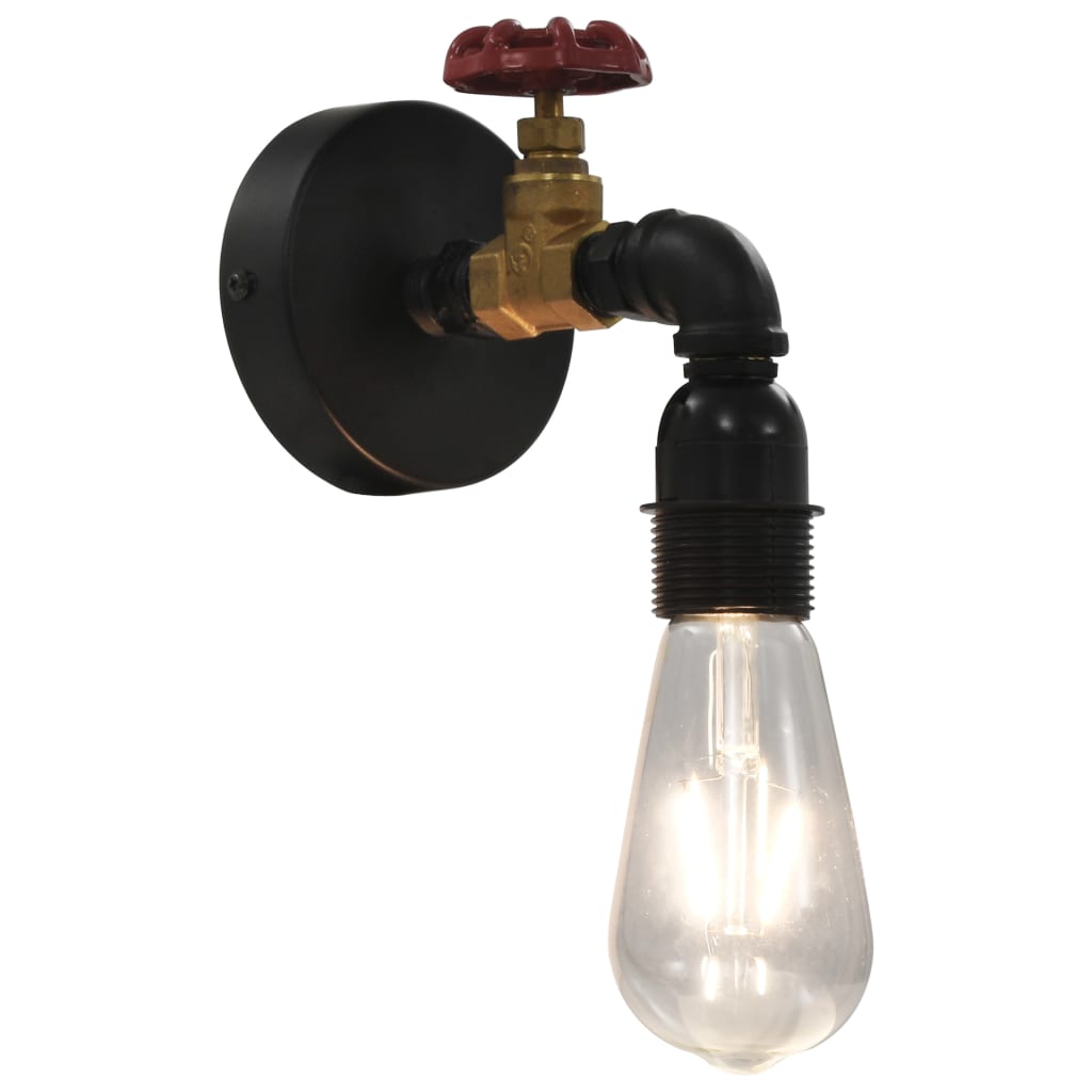 Vägglampa krandesign svart E27