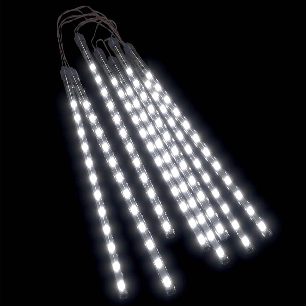 vidaXL Meteorregn 8 st 30 cm 192 LED kallvit inne/ute