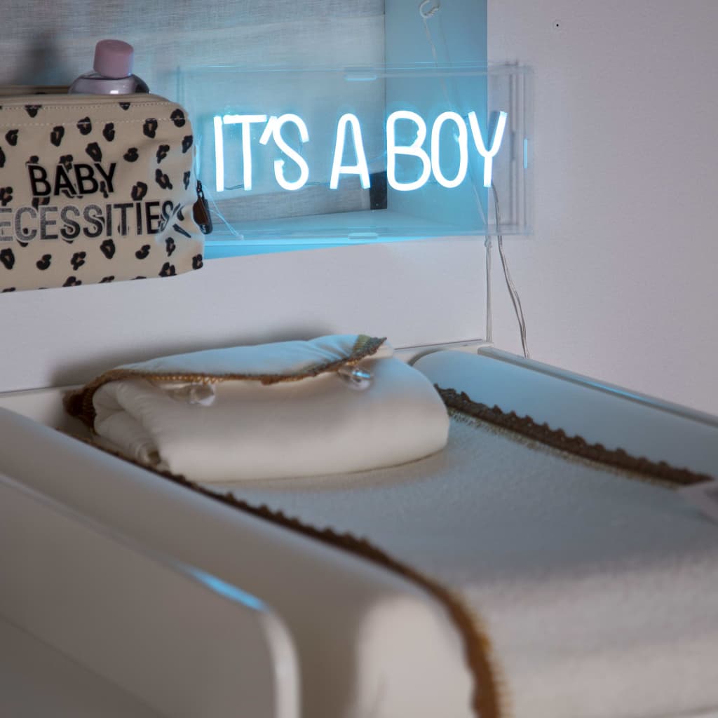 CHILDHOME Ljusbox neon It's a Boy blå