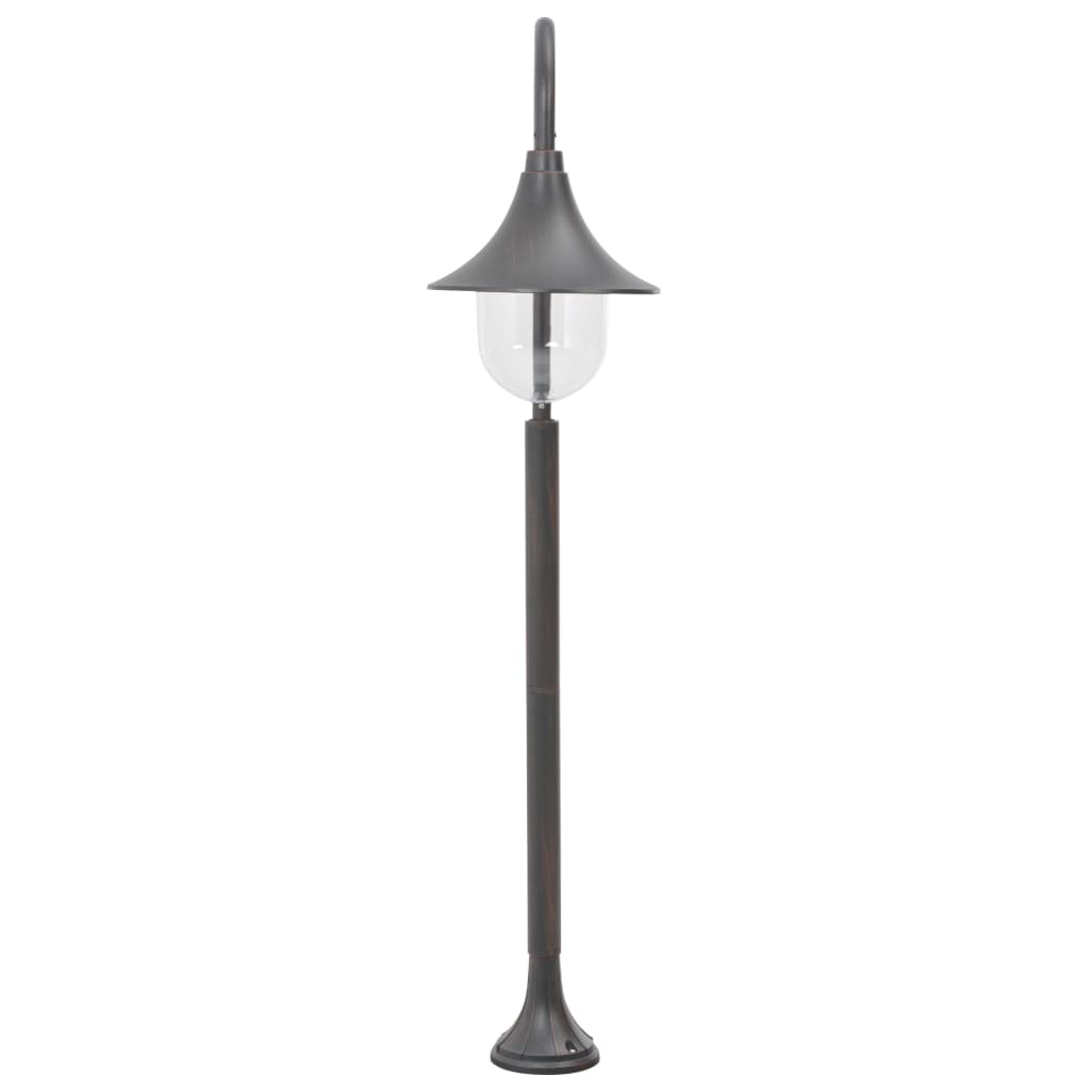 vidaXL Lyktstolpe för trädgård E27 120 cm aluminium brons