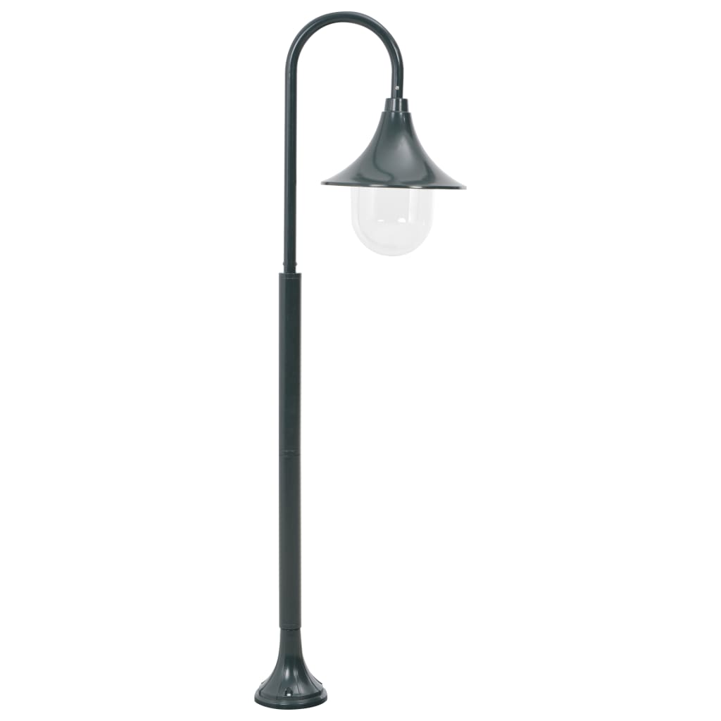 vidaXL Lyktstolpe för trädgård E27 120 cm aluminium mörkgrön