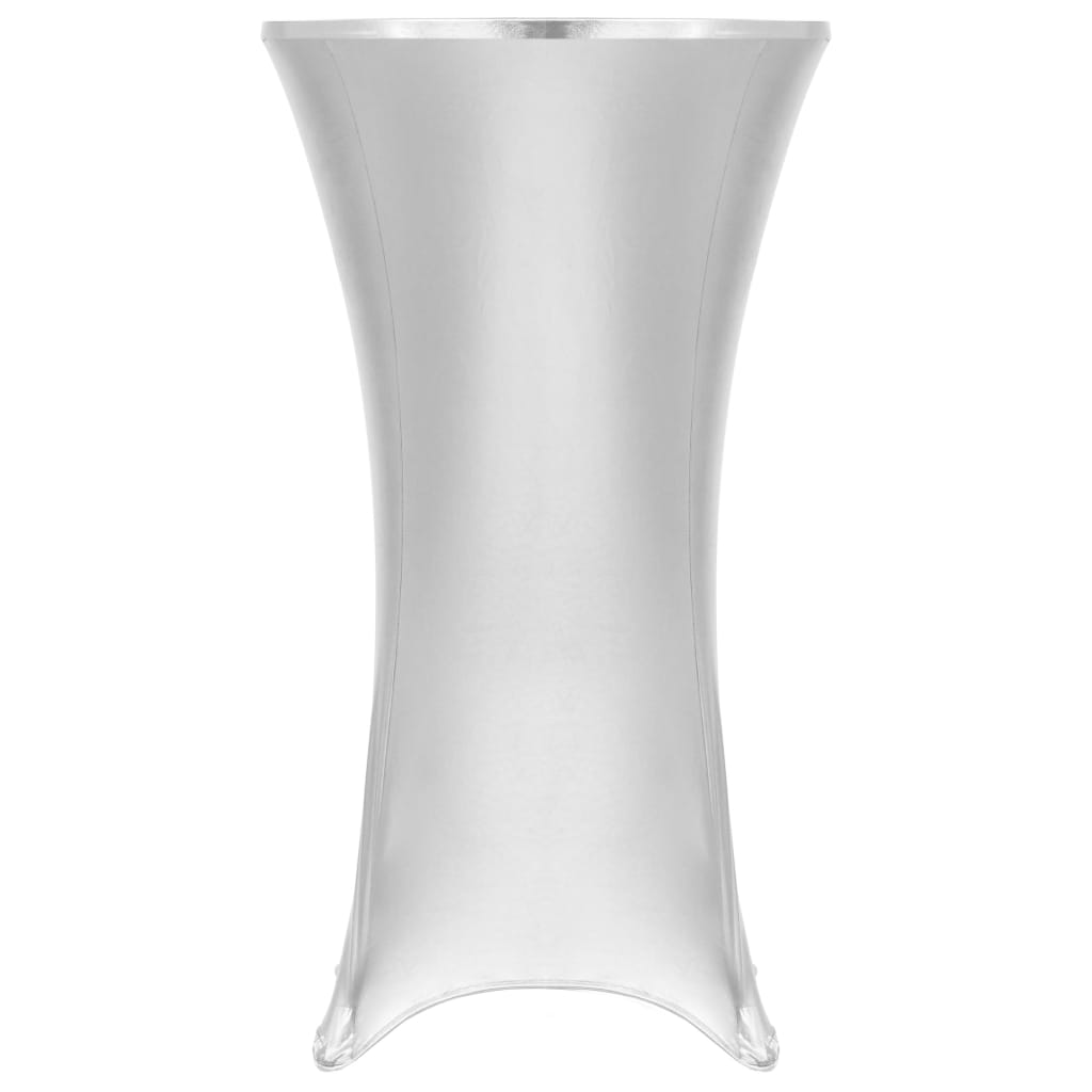 vidaXL Bordsöverdrag 2 st stretch silver 70 cm