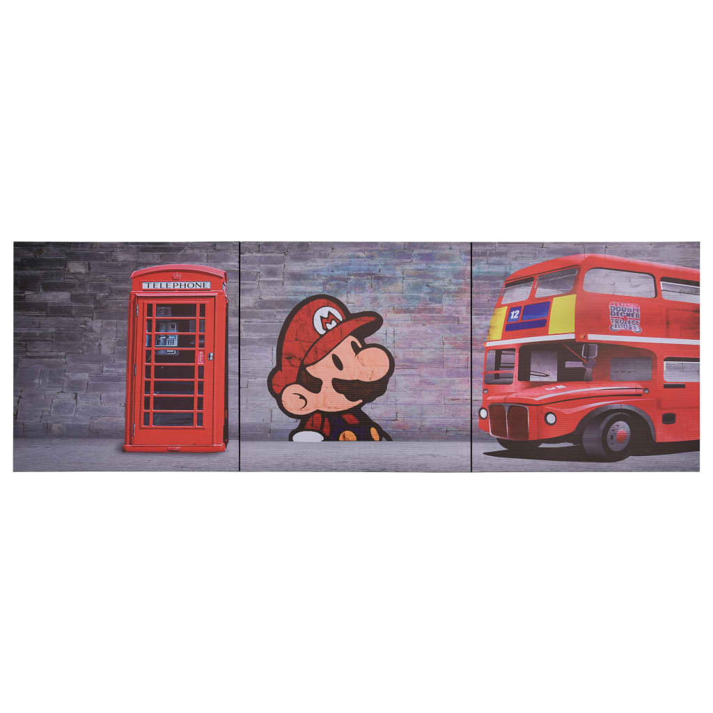 vidaXL Canvastavla London flerfärgad 120x40 cm