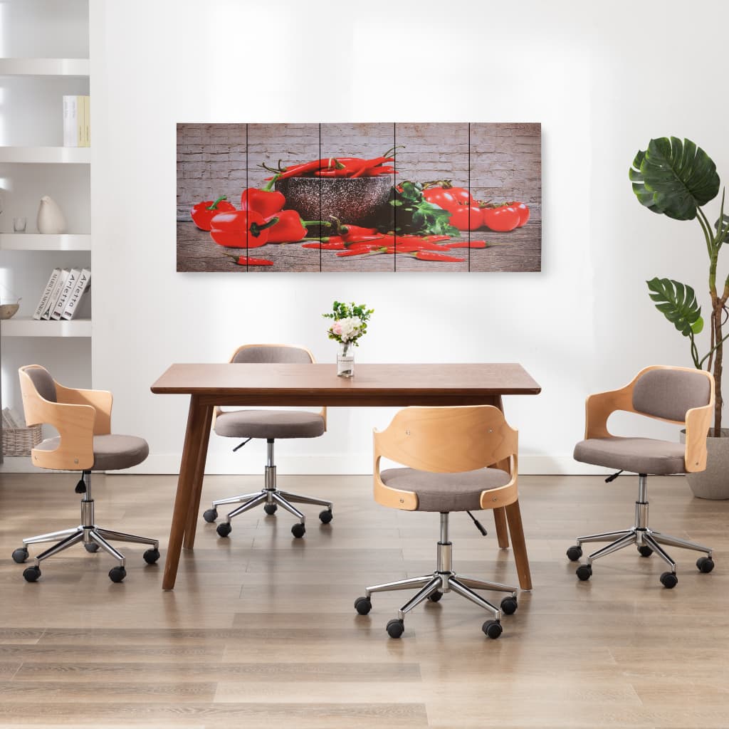 vidaXL Canvastavla paprika flerfärgad 200x80 cm