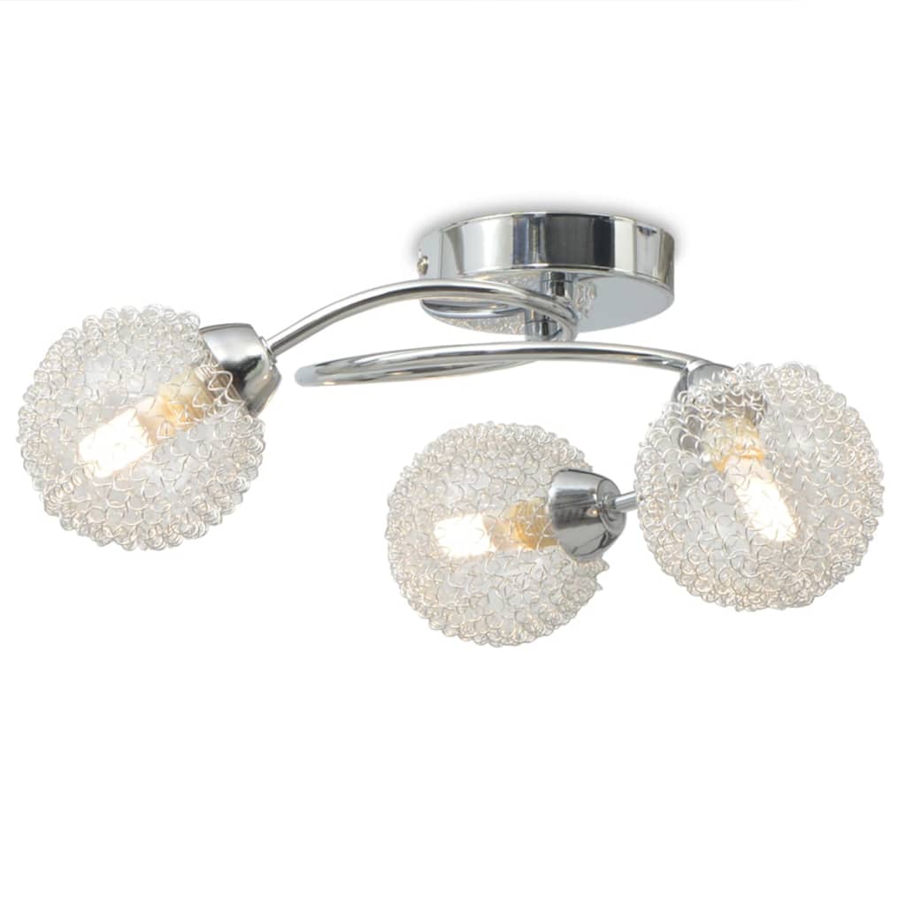 vidaXL Taklampa med 3 LED-glödlampor G9 120 W