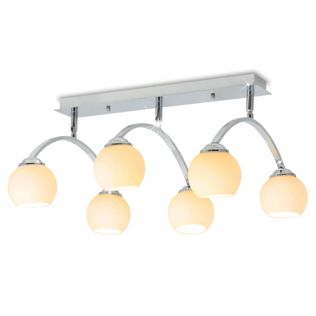 vidaXL Taklampa med 6 LED-glödlampor G9 240 W