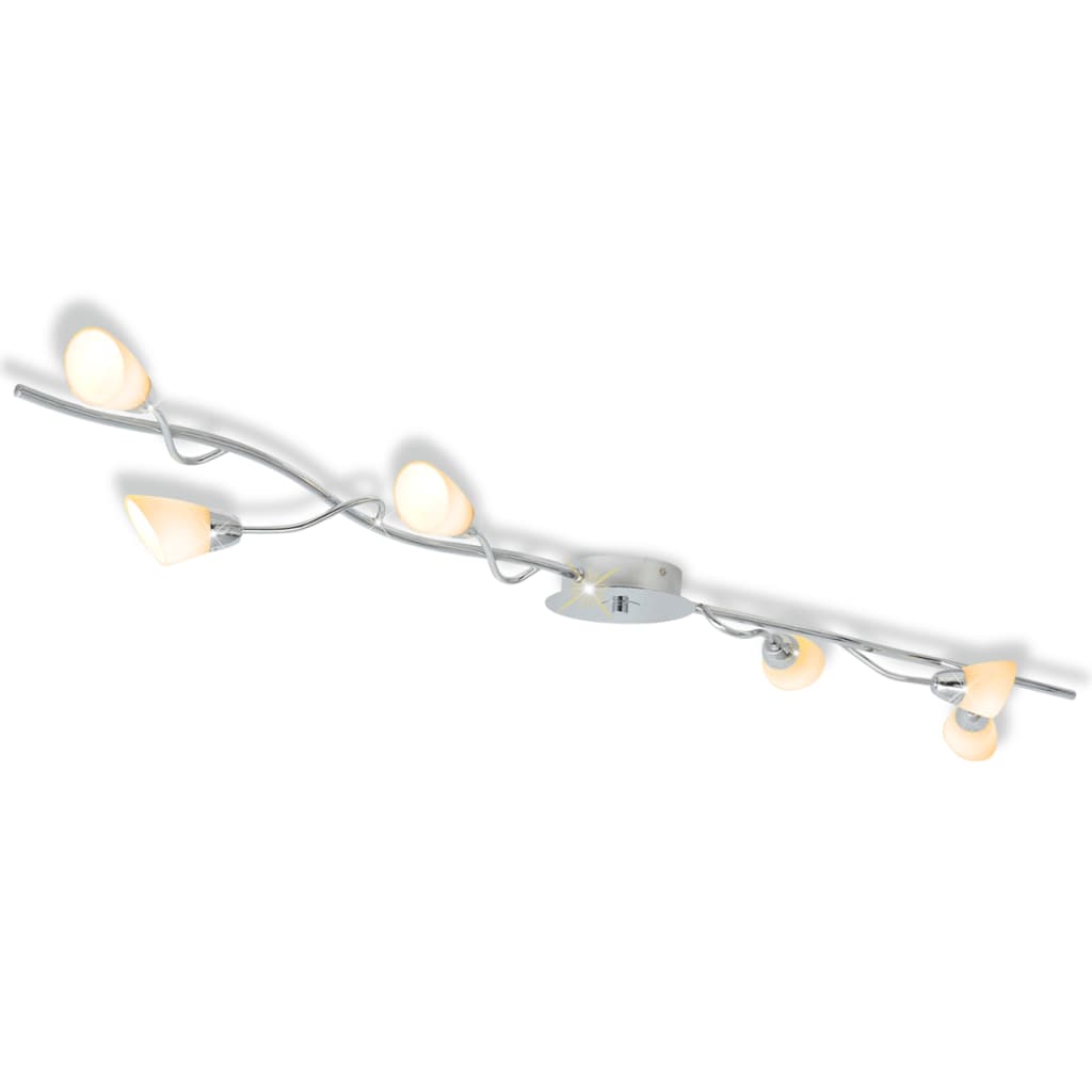 Taklampa med 6 LED-glödlampor G9 240 W