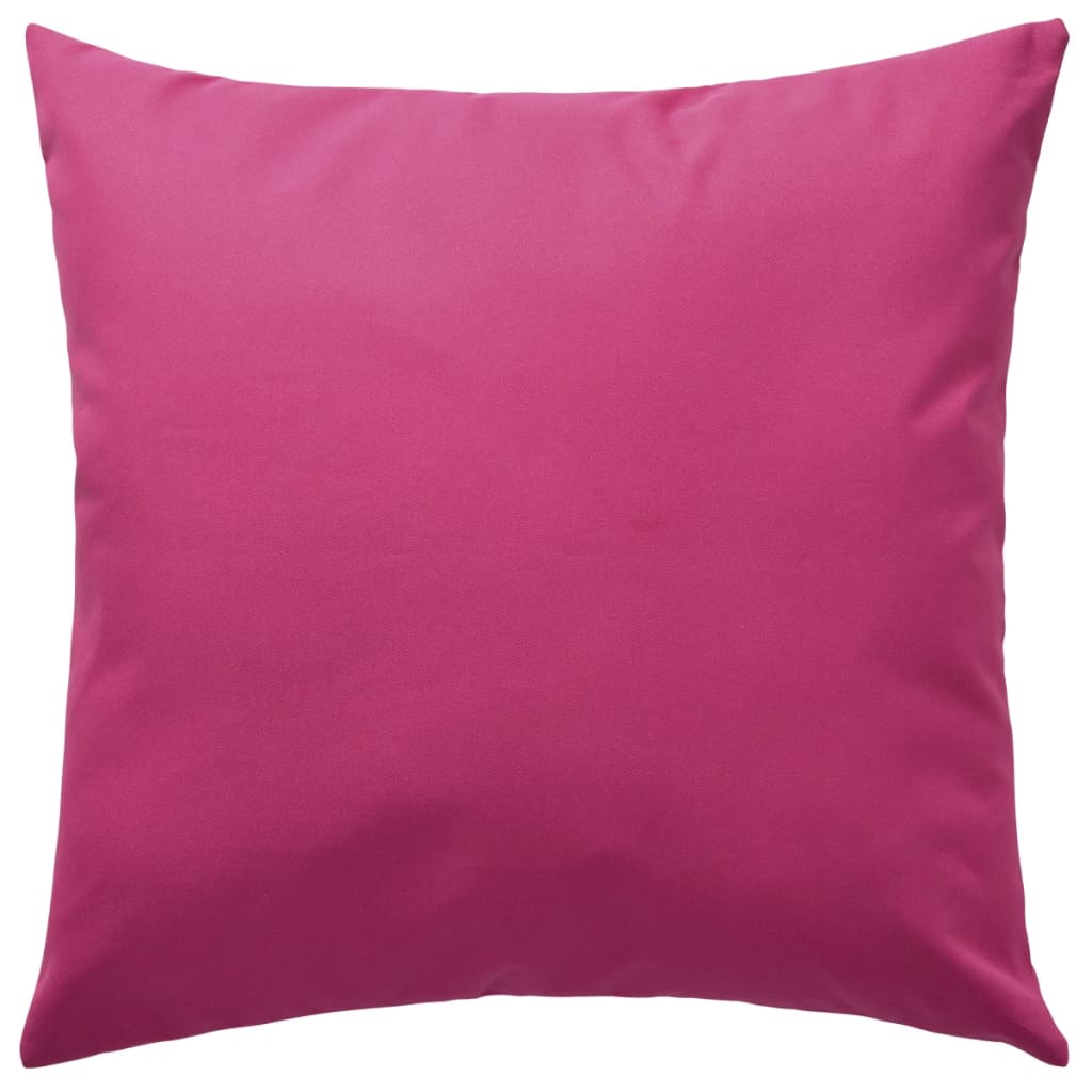 vidaXL Prydnadskuddar för trädgården 4 st 45x45 cm rosa