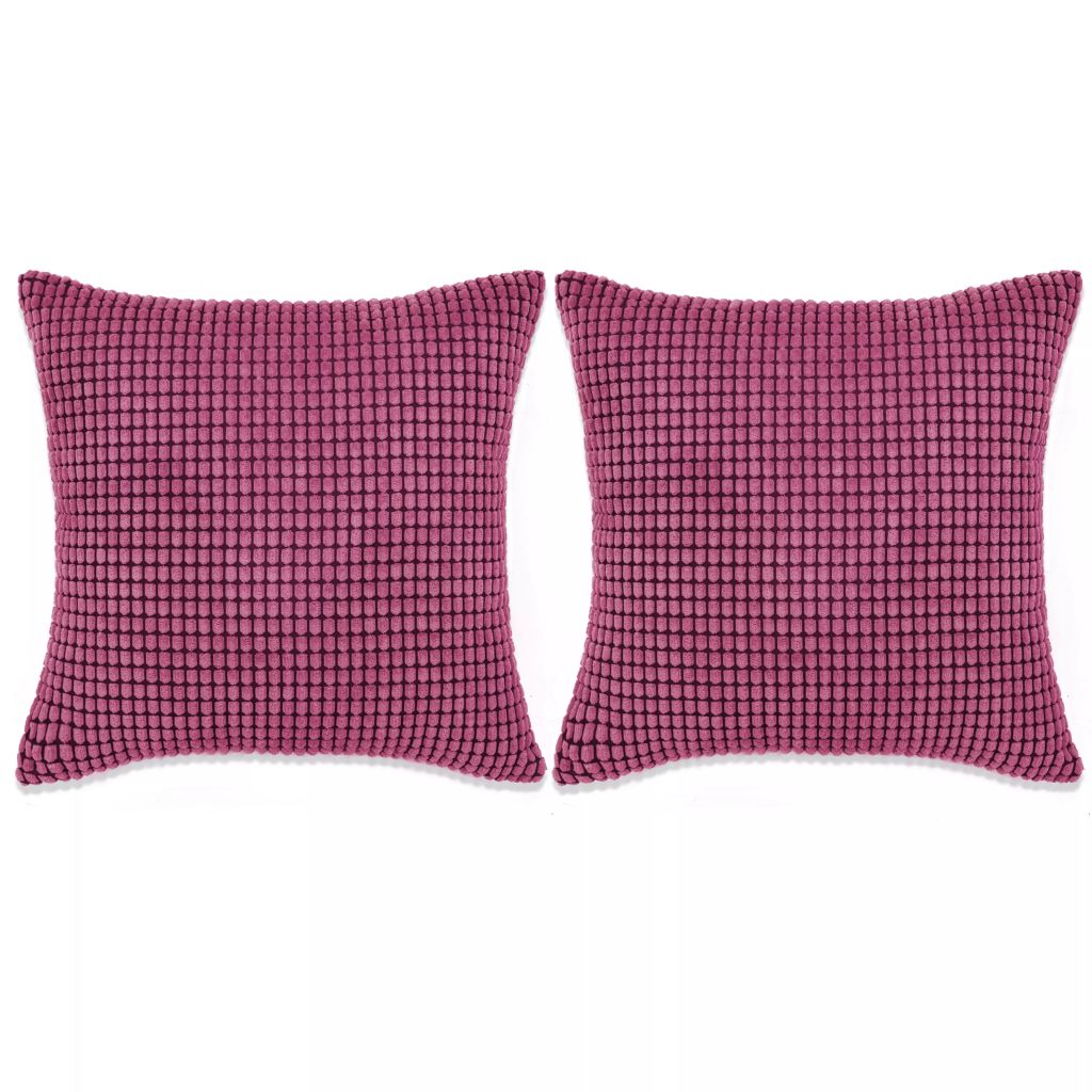 vidaXL Kudde 2 st velour rosa 45x45 cm