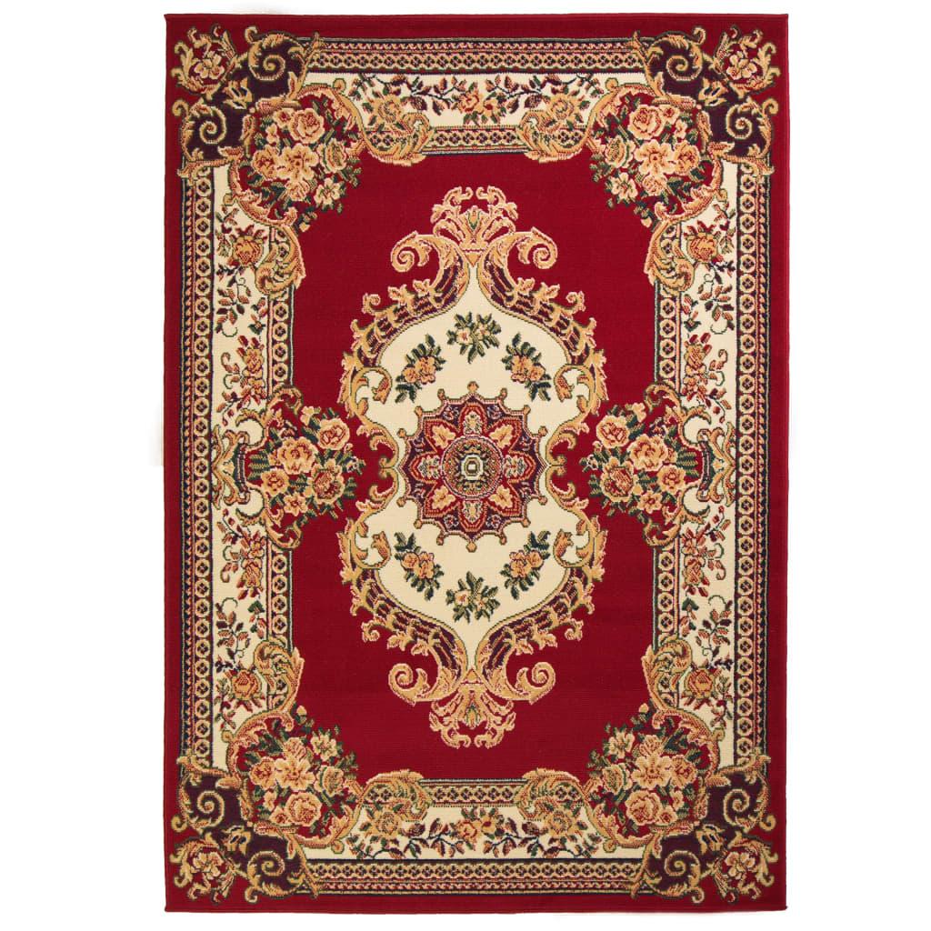 vidaXL Orientalisk matta 140x200 cm röd/beige