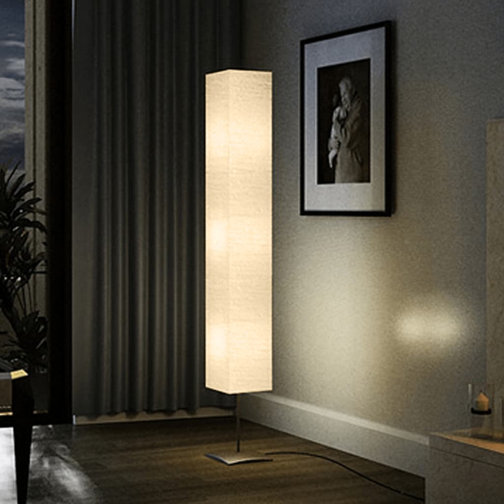 vidaXL Golvlampa med stålstativ 170 cm beige