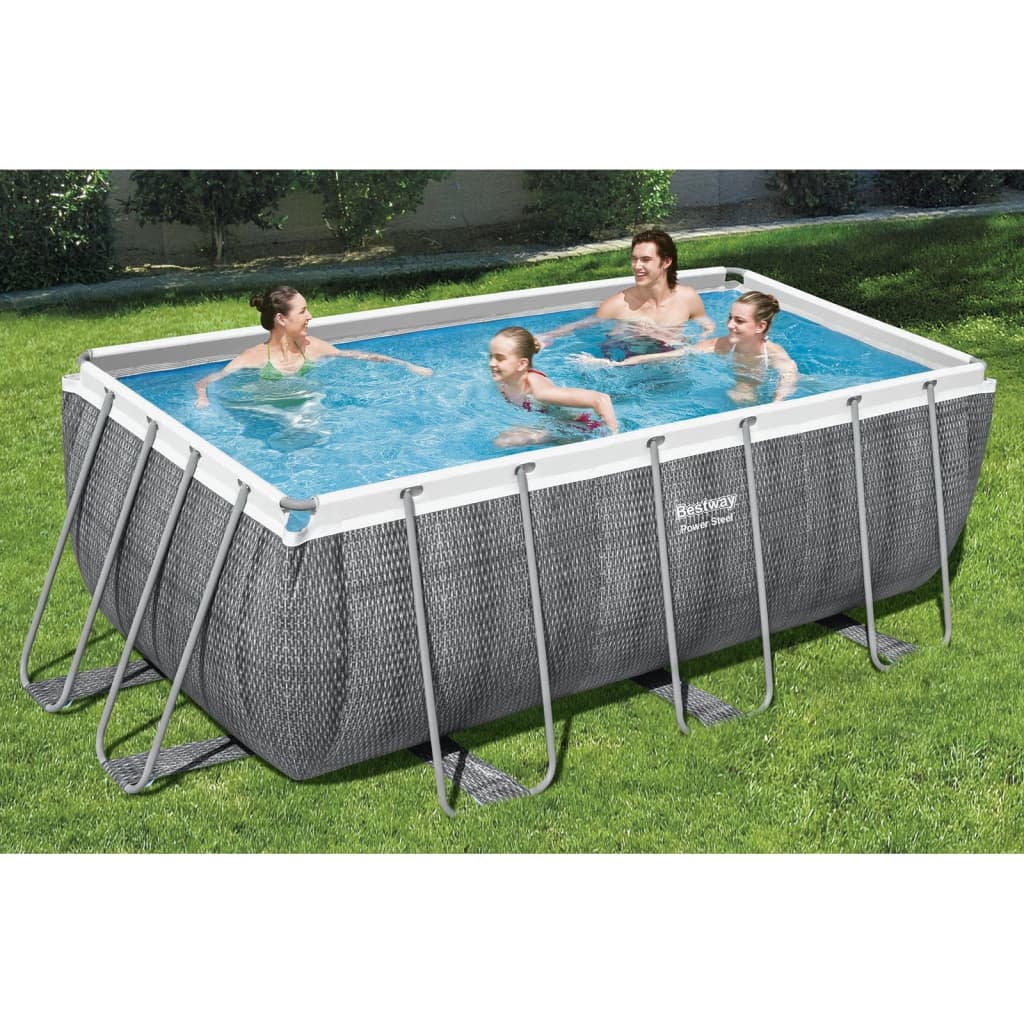 Bestway Pool Power Steel rektangulär 412x201x122 cm