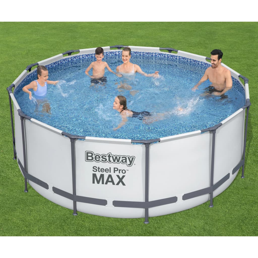 Bestway Pool Steel Pro MAX rund med tillbehör 366x122 cm