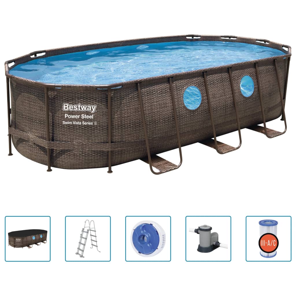 Bestway Pool Power Steel Swim Vista Series 549x274x122 cm