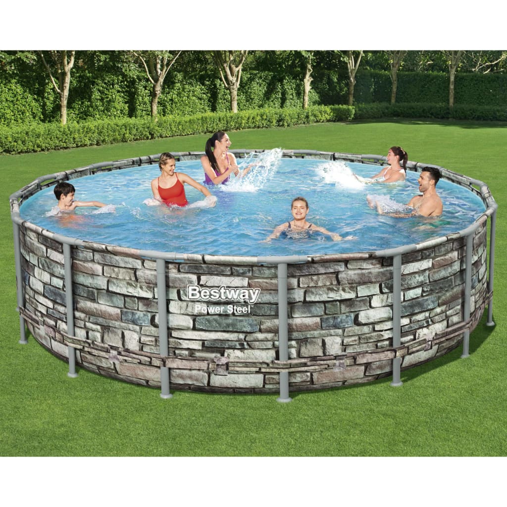 Bestway Pool med tillbehör Power steel 488x122 cm