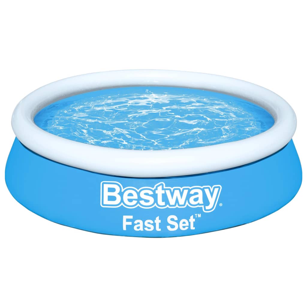 Bestway Uppblåsbar pool Fast Set rund 183x51 cm blå