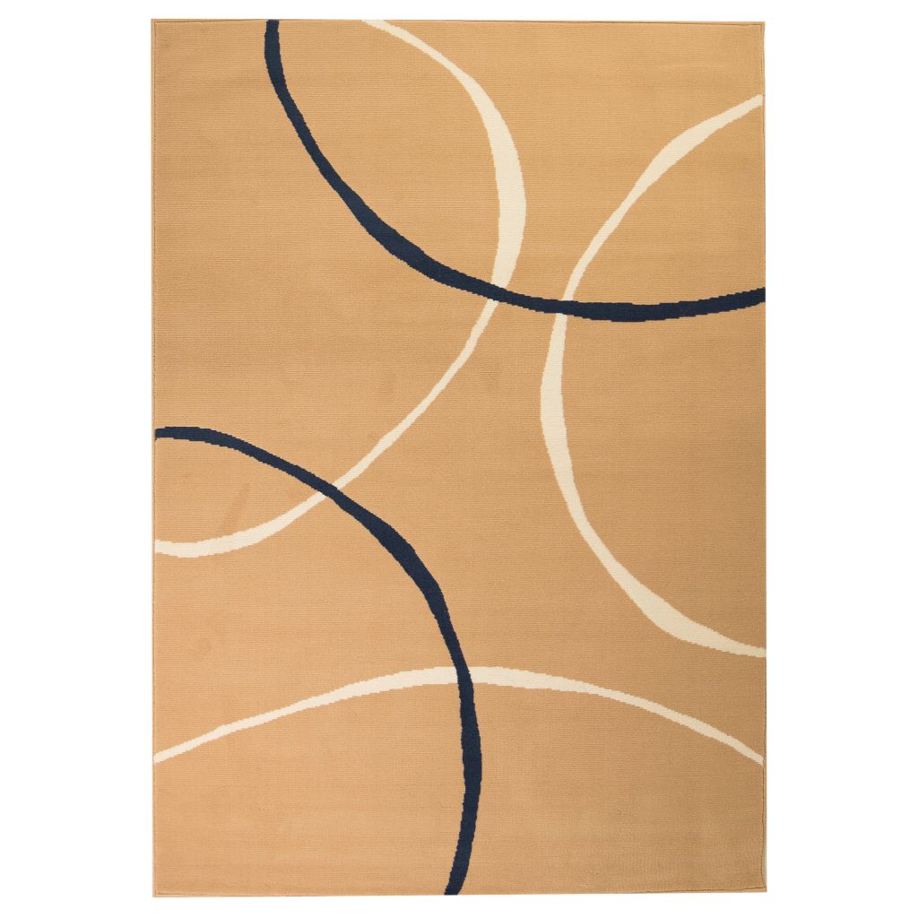 vidaXL Modern matta cirkeldesign 120x170 cm brun