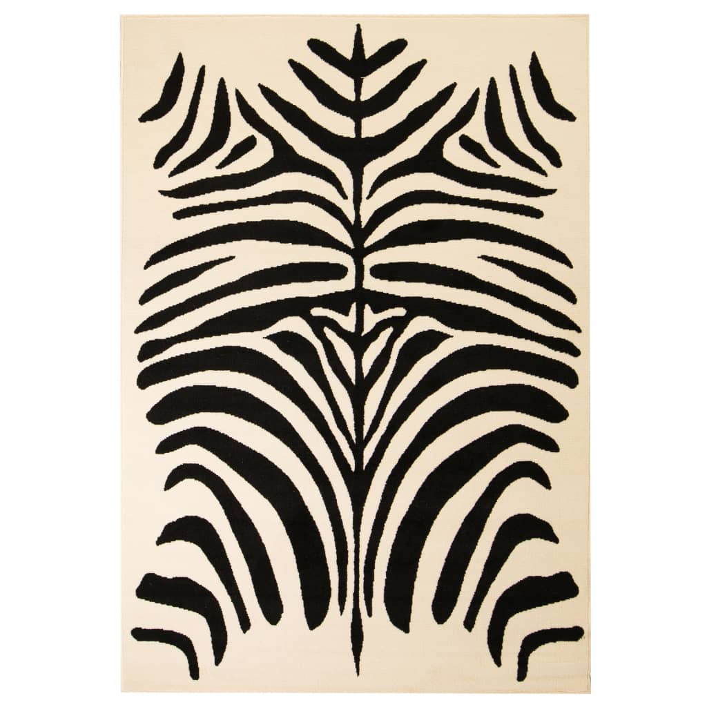 vidaXL Modern matta zebradesign 80x150 cm beige/svart